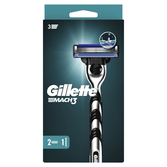 Ročni brivnik Mach3 + 2 nastavka, Gillette