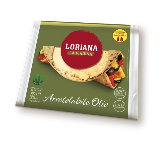 Ploščati kruhek, Piadina z olivnim oljem, Loriana, 300 g, 4/1