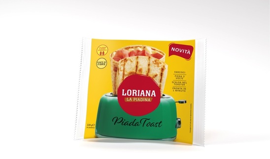 Ploščati kruhek, Toast Piadina, Loriana, 220 g, 4/1