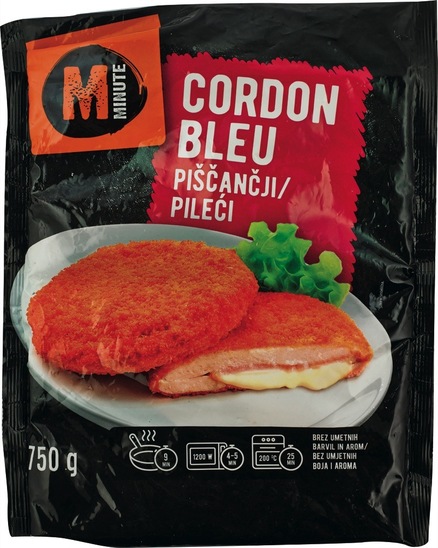 Zrezek Cordon blue, Minute, zamrznjeno, 750 g