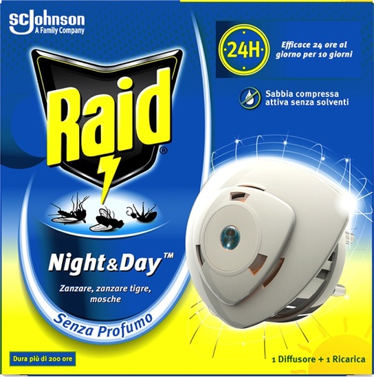 Insekticid Night&Day, Raid, nastavek + polnilo