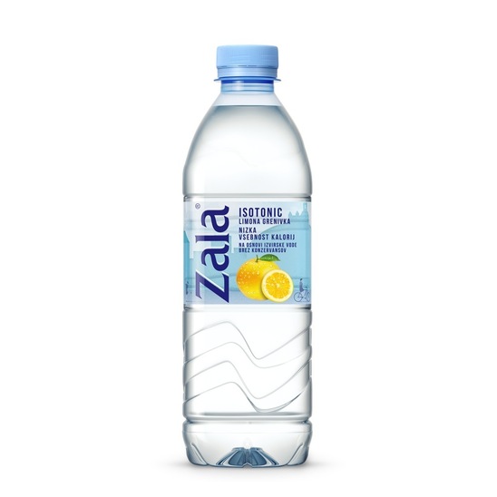 Negazirana voda Isotonic, limona in grenivka, Zala, 0,5 l