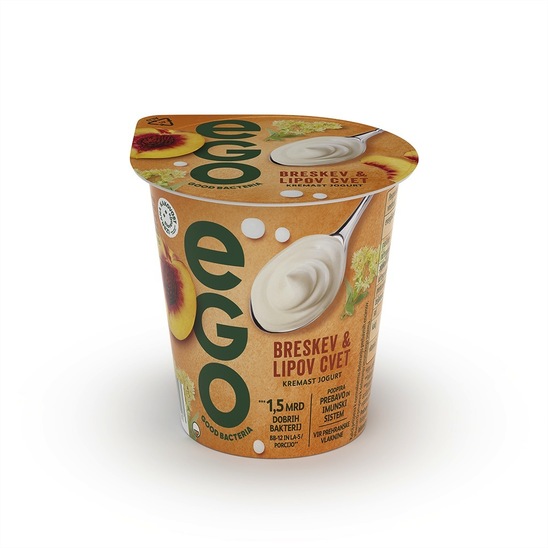 Jogurt, breskev in lipov cvet, Ego, 150 g