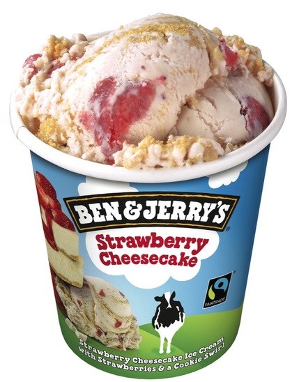 Sladoled v lončku, Strawberry Cheesecake, Ben & Jerry's, 465 ml