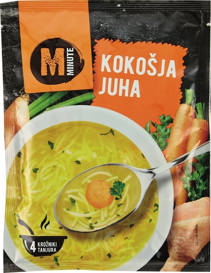 Bistra kokošja juha, Minute, 65 g