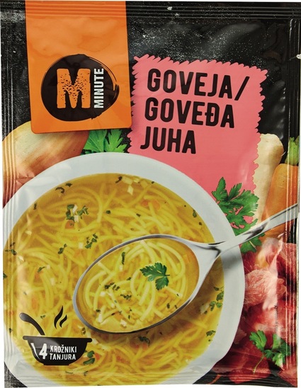 Bistra goveja juha, Minute, 65 g