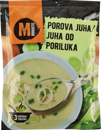 Kremna porova juha, Minute, 77 g