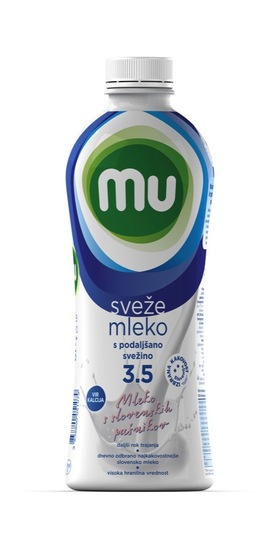 Sveže polnomastno mleko, 3,5 % m.m., Mu, 1 l