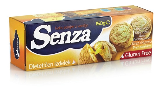 Vanilijevi keksi brez glutena, Senza, 150 g