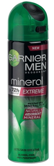 Deodorant moški Mineral Extreme sprej, Garnier, 150 ml