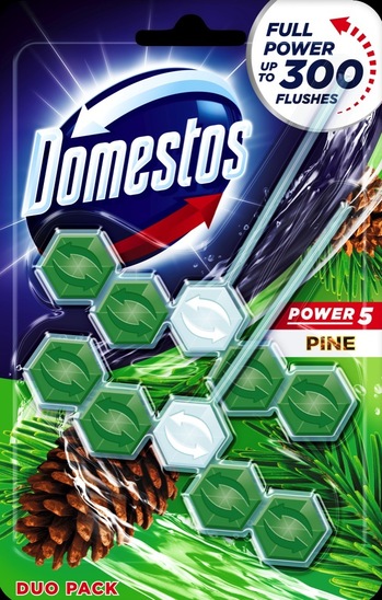 WC osvežilec Power 5 Pine Duo, Domestos, 2 x 55 g