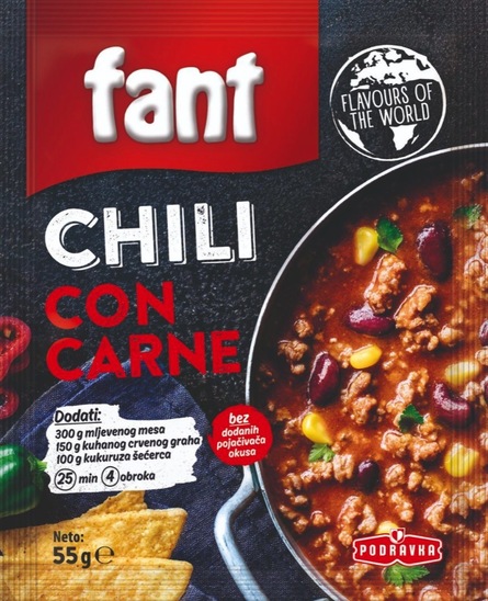 Začimbna mešanica Chilli Con Carne, Fant, 55 g