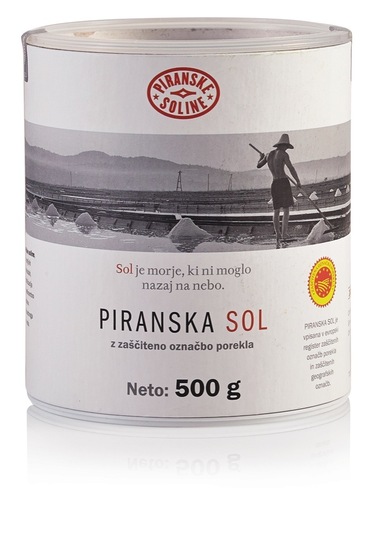 Nerafinirana morska Piranska sol, Piranske Soline, 500 g, ZOP