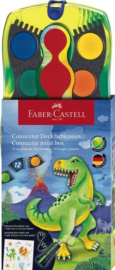 Vodene barvice, Connect Dino, Faber Castell, 12/1