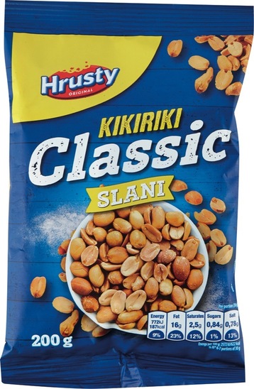 Praženi arašidi, slani, Hrusty, 200 g