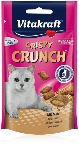 Prigrizek za mačke Crispy Crunch s sladom, Vitakraft, 60 g