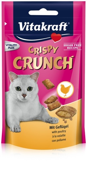 Prigrizek za mačke Crispy Crunch s perutnino, Vitakraft, 60 g