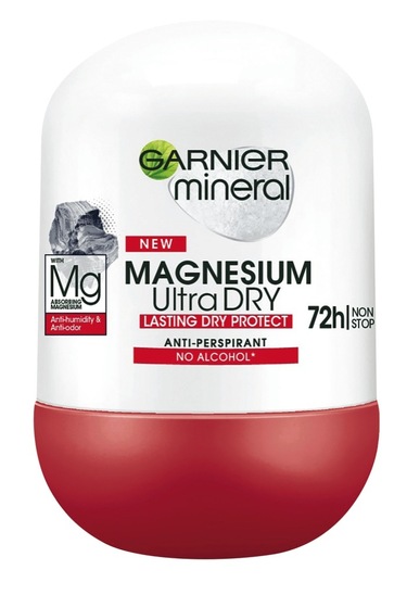 Deodorant mineral Magnesium ultra dry roll on, Garnier, 50 ml