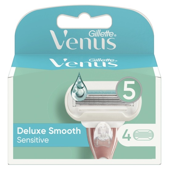 Brivski vložki, Venus Deluxe Smooth Sensitive, Gillette, 4/1