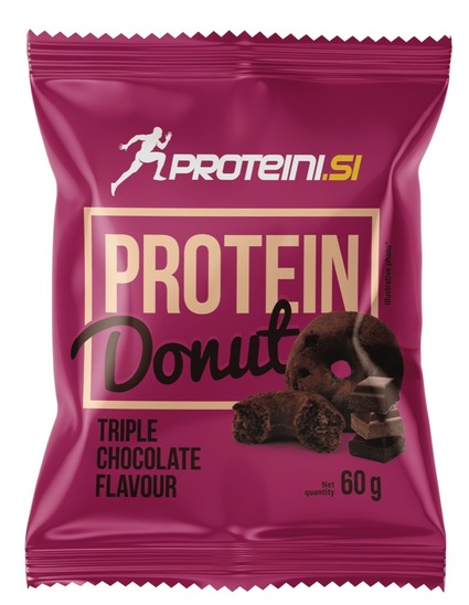 Proteinski Donut, trojna čokolada, Proteini.si, 60 g