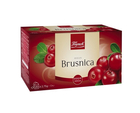 Sadni čaj, brusnica, Franck, 20 vrečk, 55 g