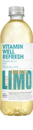 Voda z okusom, Refresh, Vitamin Well, 0,5 l