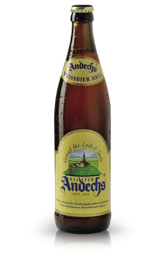 Pivo Andechser Weissbier Hell, 5,5 % alkohola, 0,5 l