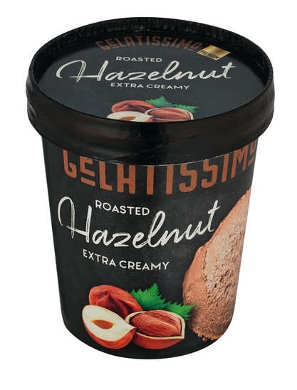 Sladoled v lončku, s praženimi lešniki, Gelatissimo, 500 ml