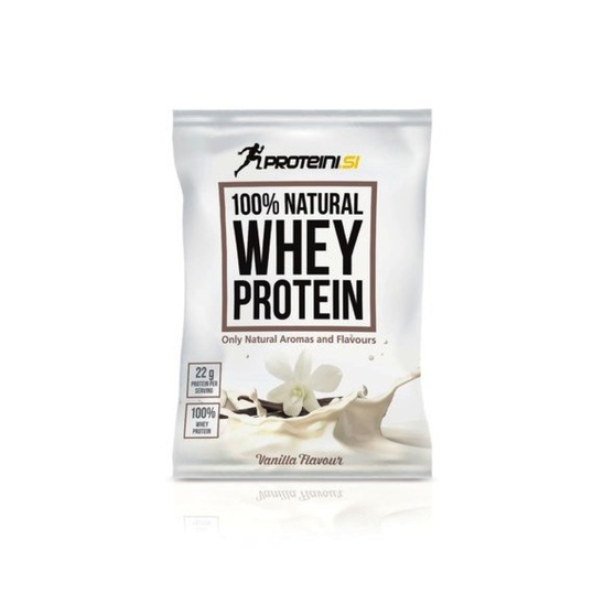 Proteini v prahu 100 % Natural Whey, vanilija, Proteini.si, 30 g
