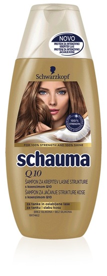 Šampon za lase Schauma Q10, za tanke in oslabljene lase, 250 ml