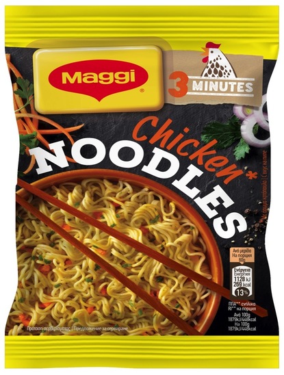 Instant piščančja juha z rezanci v vrečki, Maggi, 60 g