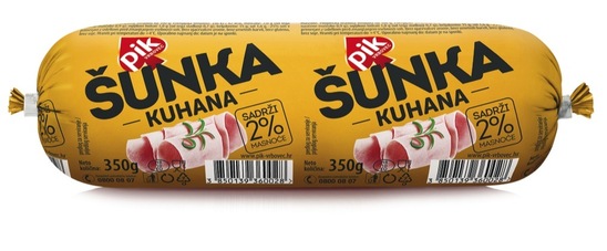 Kuhana šunka, Pik Vrbovec, pakirano, 350 g