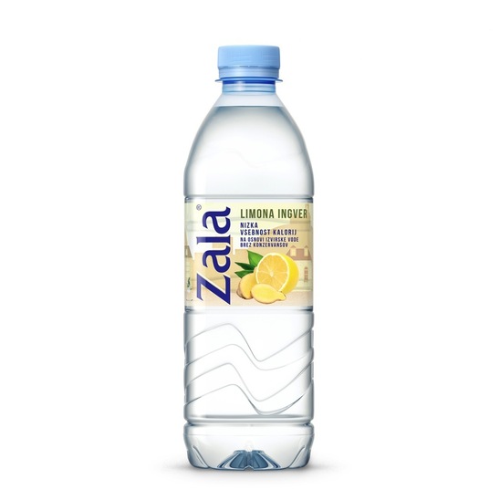 Negazirana voda, limona in ingver, Zala, 0,5 l