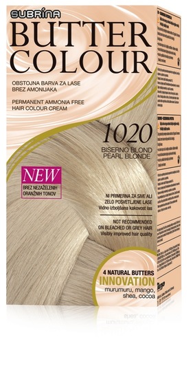 Barva za lase Butter Color, 1020 biserno blond, Subrina