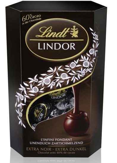 Bonboniera Lindor temne kroglice, Lindt, 200 g