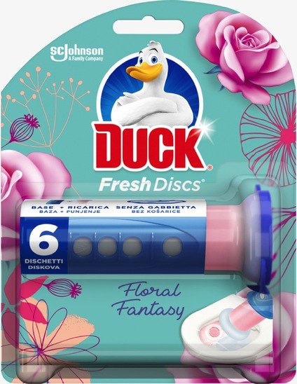 Wc osvežilec Fresh Discs Cvetje, komplet, Duck, 36 ml