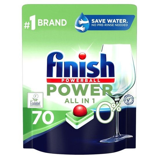 Detergent za strojno pomivanje posode 0% All in one Max 3 XL, Finish, 70 tablet