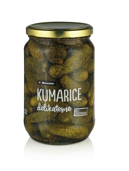Delikatesne kumarice, Mercator, 670 g