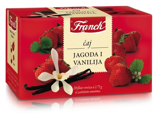 Sadni čaj, jagoda in vanilija, Franck, 20 vrečk, 55 g