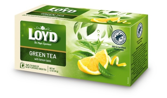 Zeleni čaj, limona, Loyd, 20 vrečk, 30 g
