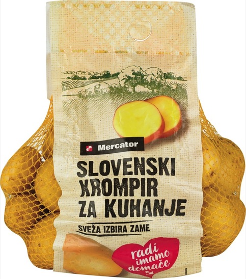 Slovenski krompir za kuhanje, Mercator, pakirano, 2,5 kg