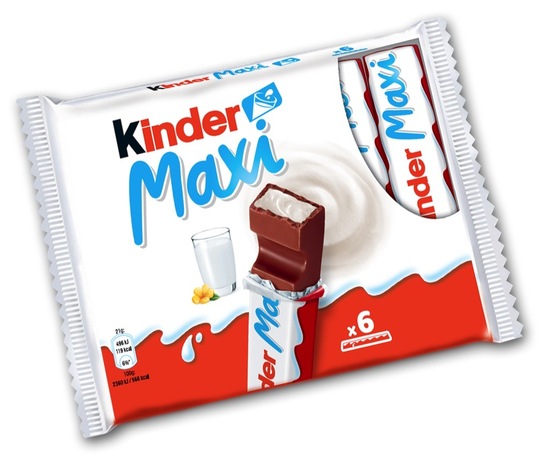 Čokolada Maxi, Kinder, 126 g, 6/1