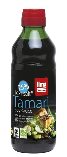 Bio omaka tamari z 25% manj soli, Lima, 250 ml