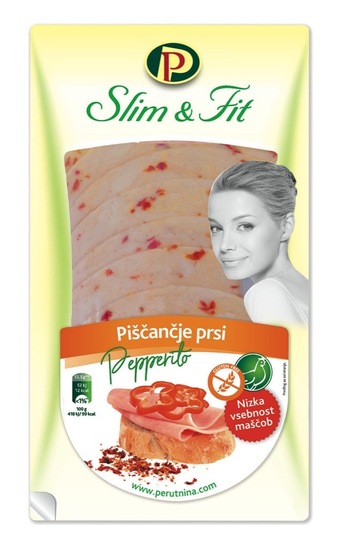 Narezek piščančje prsi Slim & Fit, Pepperito, Perutnina Ptuj, pakirano, 100 g