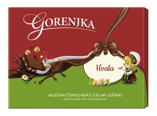 Čokolada z lešniki, Gorenjka, 450 g