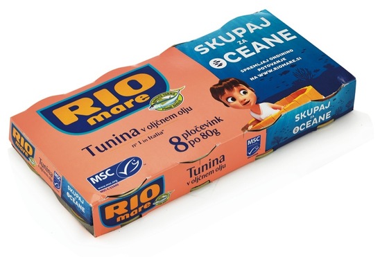 Tunina v oljčnem olju, Rio Mare, 8 x 80 g