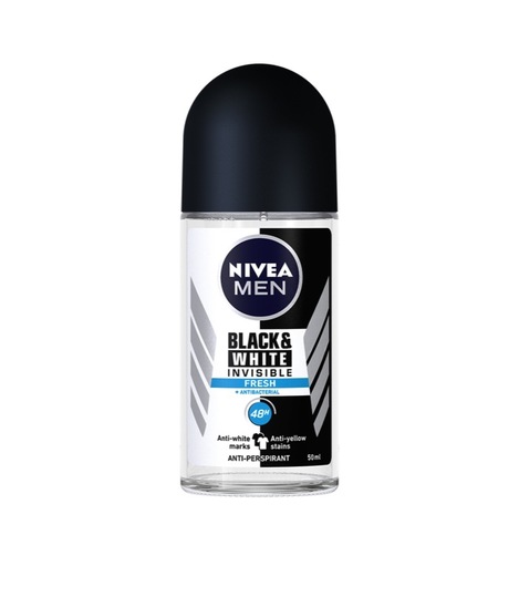 Deodorant roll on  Men, Invisible for Black & White, Fresh, Nivea, 50 ml