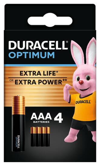 Baterijski vložek Optimum, Duracell, AAA, 4/1