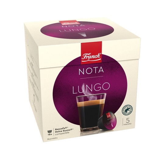 Kava Lungo, v kapsulah, Franck, 112 g