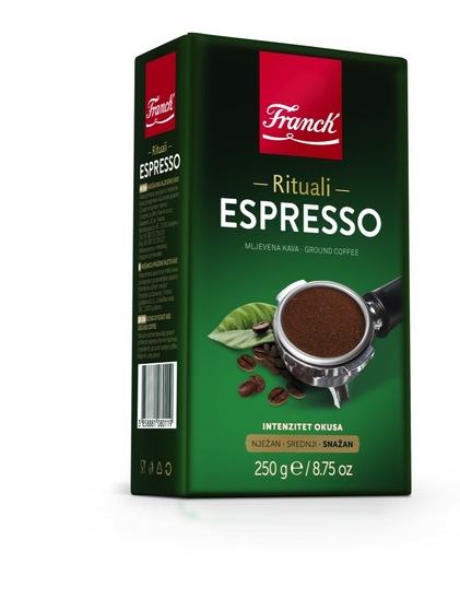 Mleta kava Rituali Espresso, Franck, 250 g